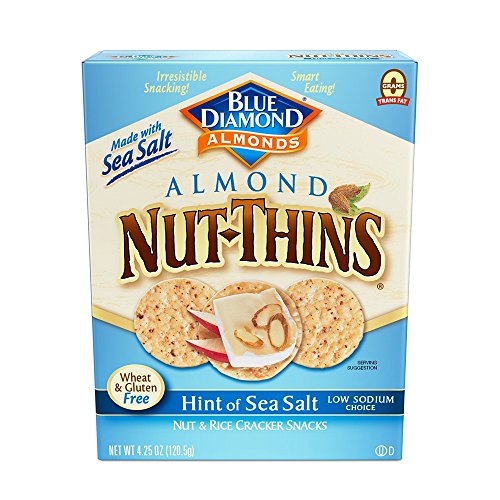 Blue Diamond Almonds Nut Thins Cracker Crisps, Hint Of Sea Salt,
