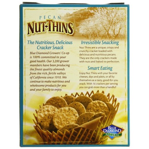 Blue Diamond Pecan Nut-Thins Cracker Crisps, 4.25 Ounce Pack Of