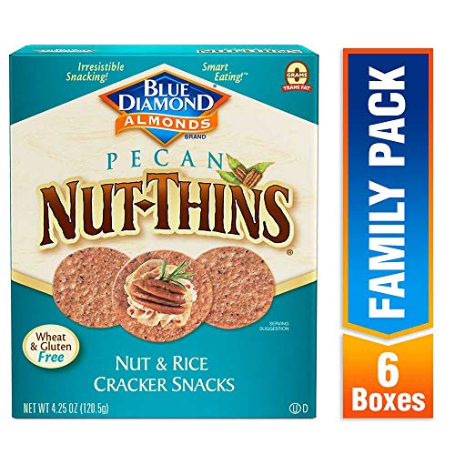 Blue Diamond Pecan Nut-Thins Cracker Crisps, 4.25 Ounce Pack Of 6