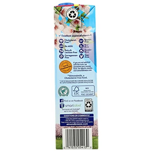 Blue Diamond Almond Breeze - Unsweetened Original - 32 Oz