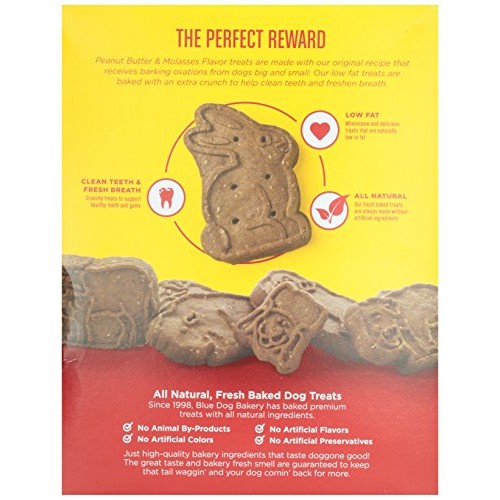 Blue Dog Bakery Natural Low Fat Peanut Butter &Amp; Molasses Biscuit