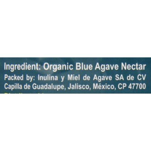 Blue Green Agave Organic Nectar, Light Blue, 176 Ounce
