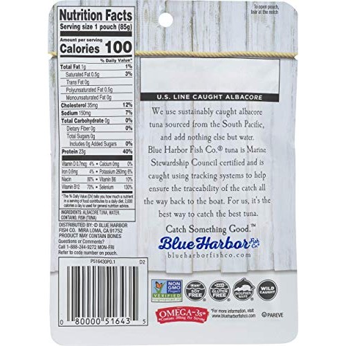 Blue Harbor Fish Co. Wild Albacore Tuna In Water No Salt Added -