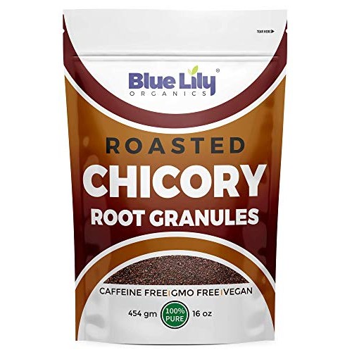 Blue Lily Chicory Root Roasted Granules 16 Oz 1 Pound Caffeine