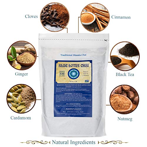 Blue Lotus Traditional Masala Chai - Bulk 1 Lb Bag 530 Cups