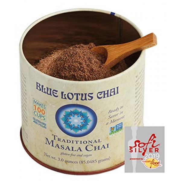 Blue Lotus Chai - Traditional Masala Chai - Makes 100 Cups - 3 O