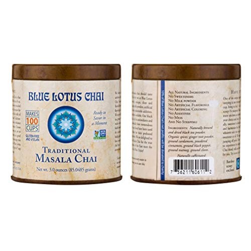 Blue Lotus Chai - Traditional Masala Chai - Makes 100 Cups - 3 O