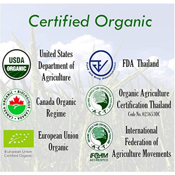 100% USDA Certified Organic Riceberry Rice 2 LB - Purple Thai Bl...