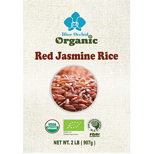 100% Usda Certified - Organic Thai Red Jasmine Rice 2 Lb - Glute