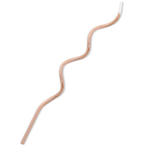 Metallic Rose Gold Swirl Birthday Cake Candles 5 In, 48 Pack