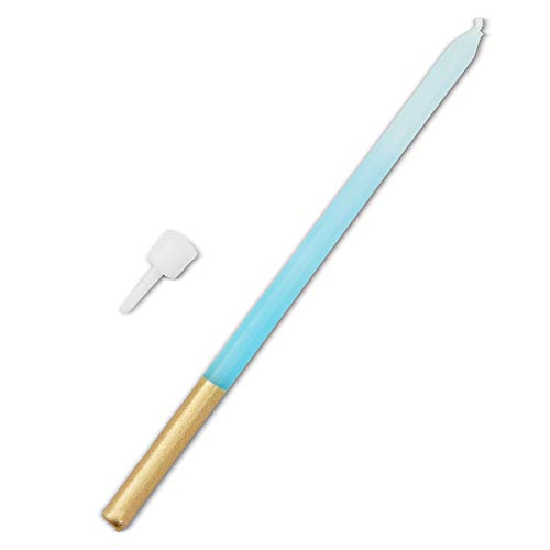 Pastel Ombre Long Thin Birthday Cake Candles In Holders 5 In, 2