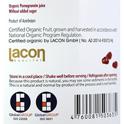 100% Pomegranate Juice - USDA Organic Certified - Glass Bottle ... 100% Pomegranate Juice - USDA Organic Certified - Glass Bottle ...