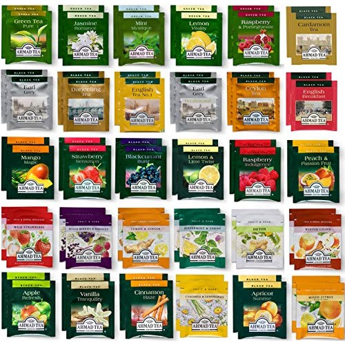 Ahmed Tea Bags Sampler Assortment Box 120 Count - Perfect Vari