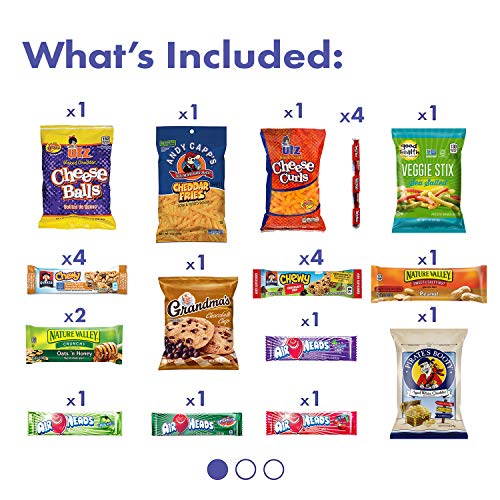 Blue Ribbon Snack Box 55 Count Snacks Care Package Food Cookie