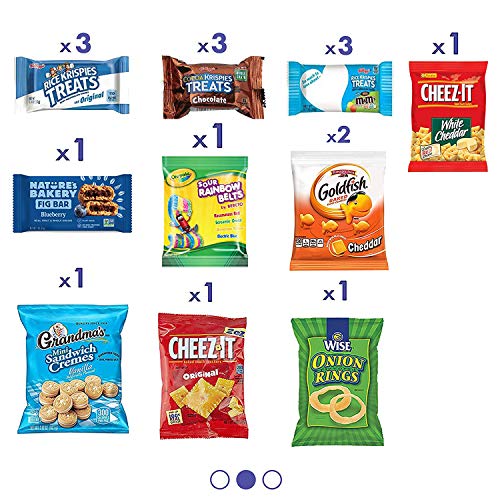 Blue Ribbon Snack Box 55 Count Snacks Care Package Food Cookie