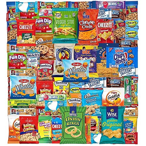 Blue Ribbon Snack Box 55 Count Snacks Care Package Food Cookie