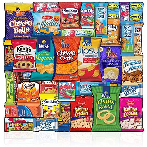 Snacks Box 36 Count Ultimate Sampler Mixed Box, Cookies Chips