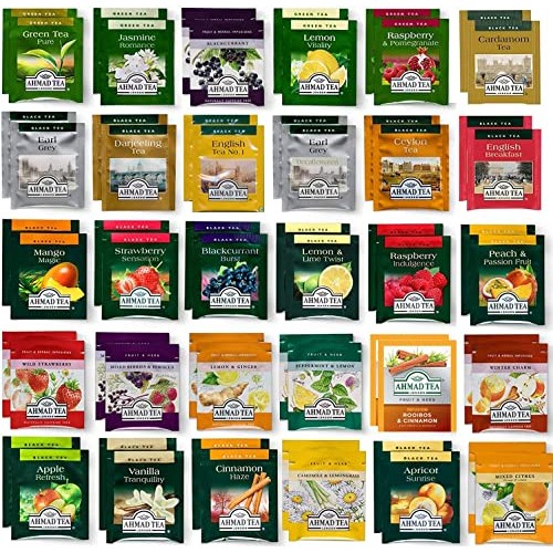 Tea Bags Sampler Assortment Box -60 Count-Perfect Variety Tea