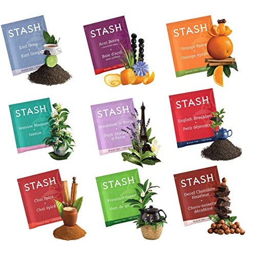 Tea Bags Sampler Assortment Box Blue Ribbon Box - 52 Count