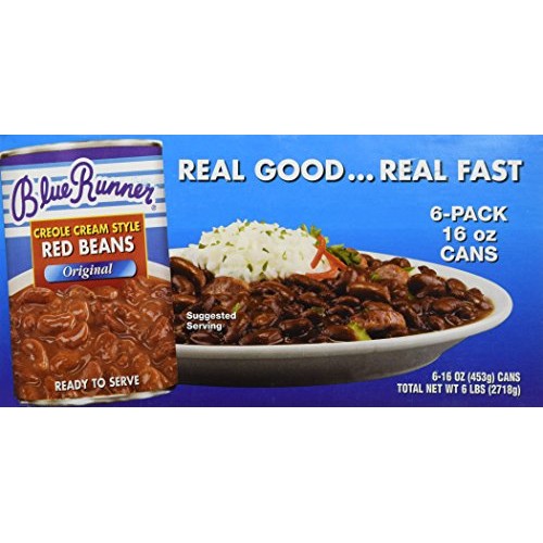 Blue Runner Creole Cream Style Red Beans 6-Pack Of 16-Ounce Cans