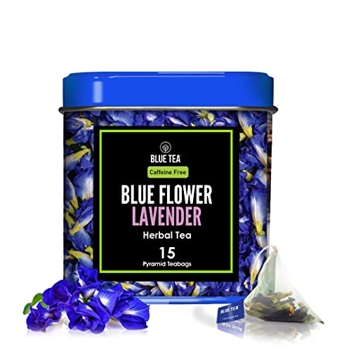 BLUE TEA - Butterfly Pea Flower Lavender Herbal Tea - 15 Tea Bag...