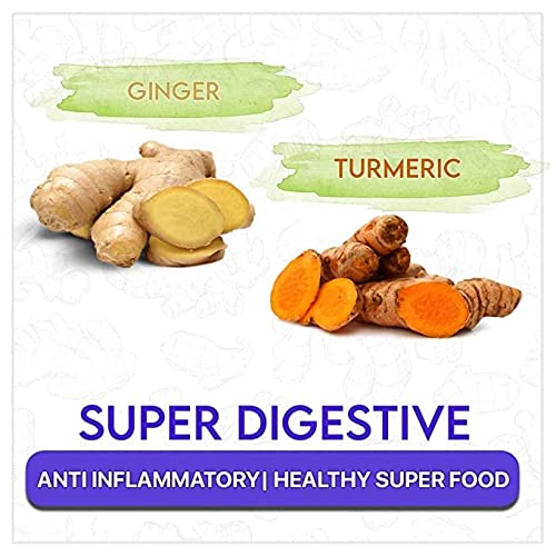 BLUE TEA - Ginger Turmeric Tea - 30 Tea Bags | Herbal Tea - Caff...