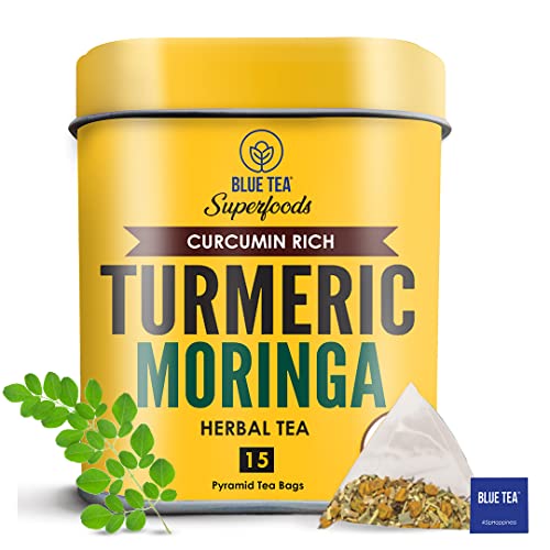 BLUE TEA - Turmeric Moringa Tea Bags - 15 TB | INDIAN SUPERFOOD ...