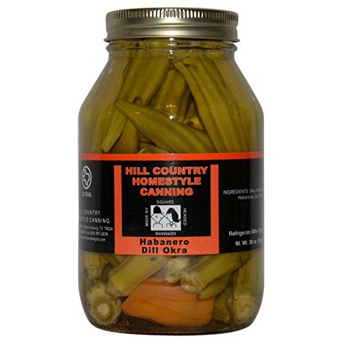 Texas Hill Country Pickled Habanero Dill Okra 30 Oz