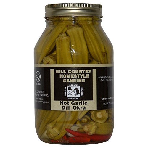 Texas Hill Country Hot Garlic Dill Okra 32 Oz