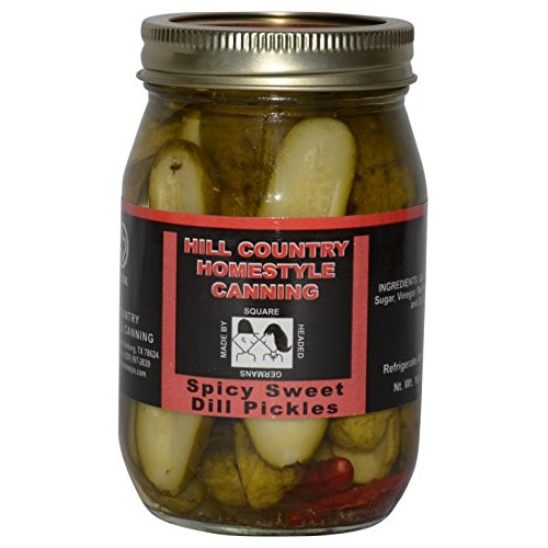 Texas Hill Country Spicy Sweet Dill Pickles 16Oz