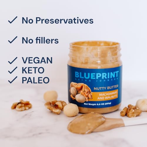 Blueprint Bryan Johnson Nutty Butter – Chunky Macadamia Nut Butt...