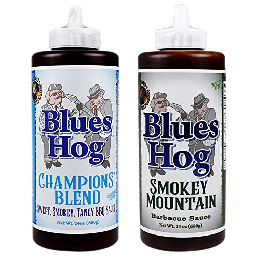 Blues Hog Champions Blend 25 Oz and Smokey Mountain 24 Oz BBQ S...