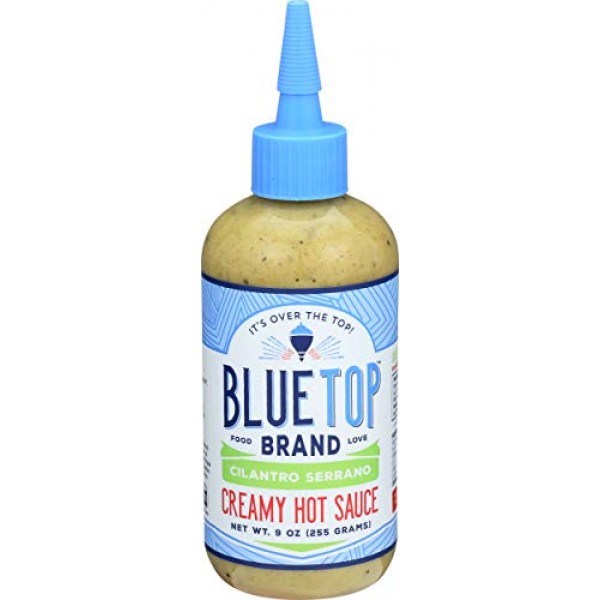 Blue Top Brand Creamy Hot Sauce, Cilantro Serrano, 9 Oz
