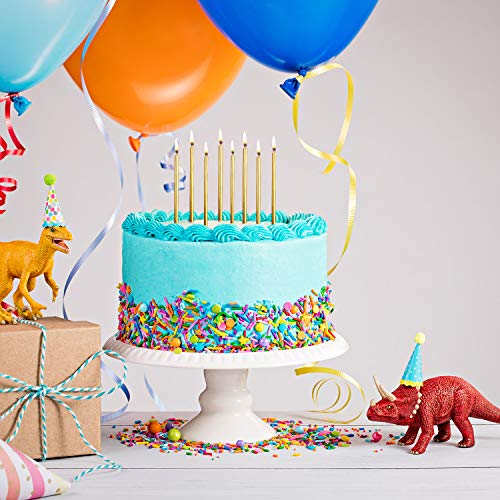 Blulu 50 Pieces Birthday Cake Candles Thin Cake Cupcake Candles