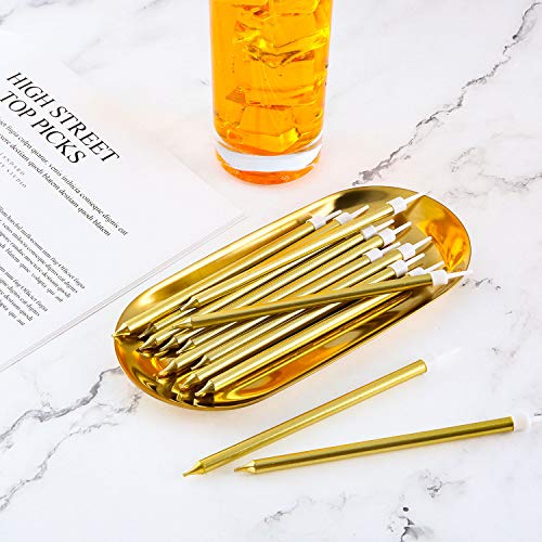 Blulu 50 Pieces Birthday Cake Candles Thin Cake Cupcake Candles