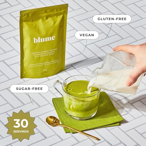 Blume Superfoods Latte Matcha Green Tea Powder - Matcha Powder w...