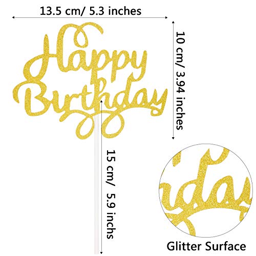 40 Pieces Happy Birthday Cupcake Toppers Birthday Cake Topper Pi