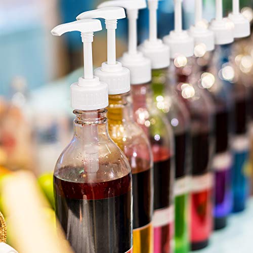 6 Pieces White Coffee Syrup Pump Syrup Bottle Pump Lotion Pump F