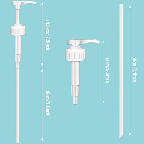 6 Pieces White Coffee Syrup Pump Syrup Bottle Pump Lotion Pump F