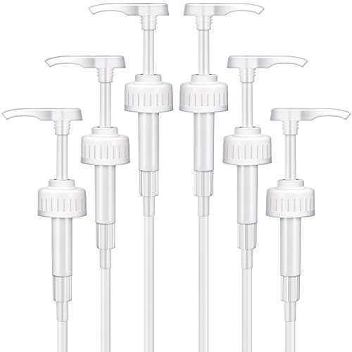 6 Pieces White Coffee Syrup Pump Syrup Bottle Pump Lotion Pump F