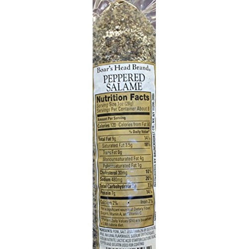 8Oz Boars Head Peppered Salami Chub Pack Of 1