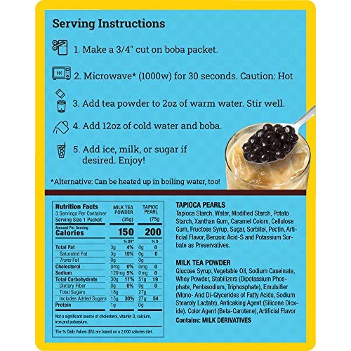 Boba Fide Boba Tea Kit W/ Instant Boba Pearls &Amp; Brown Sugar Milk