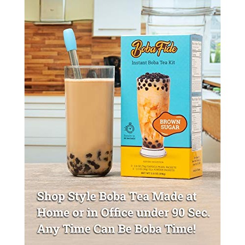 Boba Fide Boba Tea Kit W/ Instant Boba Pearls &Amp; Brown Sugar Milk
