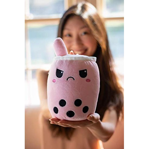 The Original Boba Tea Reversible Boba Plush - Happy To Mad Reve
