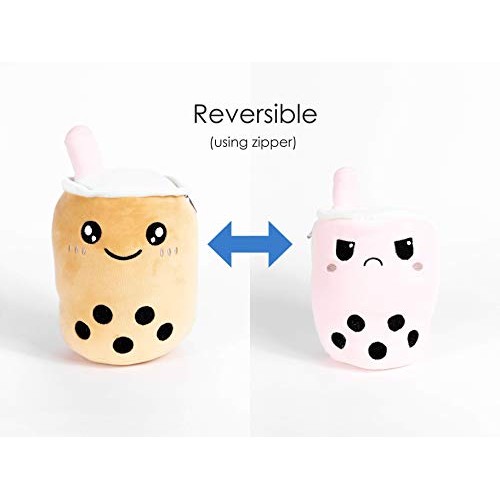 The Original Boba Tea Reversible Boba Plush - Happy To Mad Reve