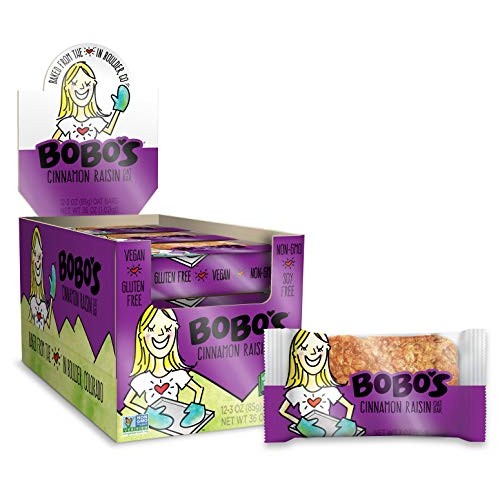 Bobos Oat Bars, Cinnamon Raisin, 3 Oz Bar 12 Pack, Gluten Fre