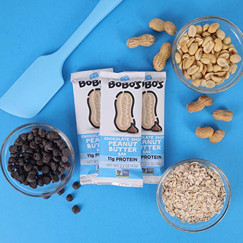 Bobos Nut Butter Protein Bars, Chocolate Chip Peanut Butter, 2.