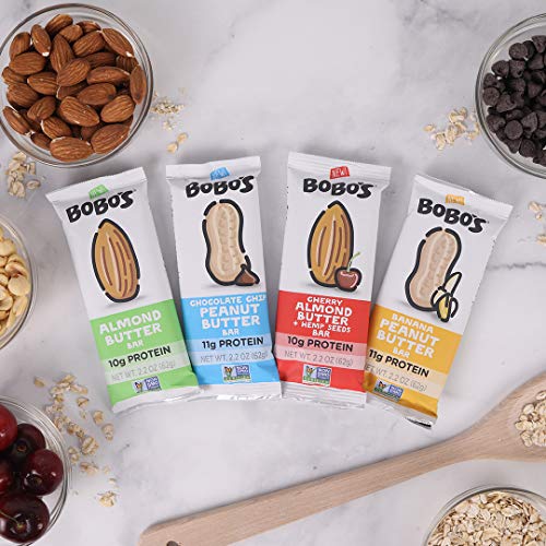 Bobos Nut Butter Protein Bars, Chocolate Chip Peanut Butter, 2.