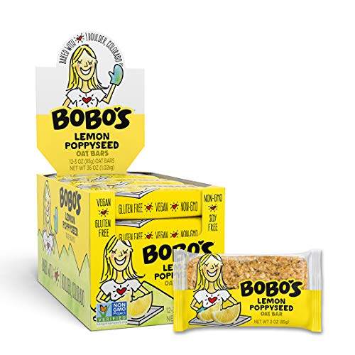 Bobos Oat Bars All Natural, Gluten Free, Lemon Poppyseed, 3 Oz,