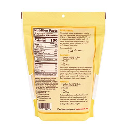 Bobs Red Mill 10 Grain Pancake &Amp; Waffle Mix, 24 Oz